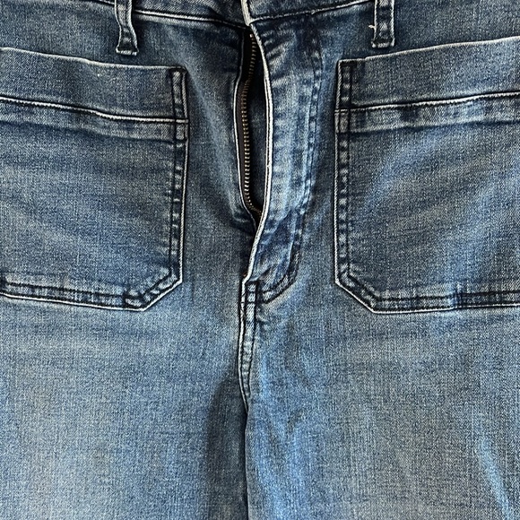 Mumu Blue wide leg crop jeans sz 31 - Picture 3 of 4